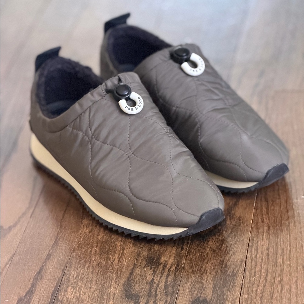 Rag & Bone Quilted Sneakers with Toggle in Olive